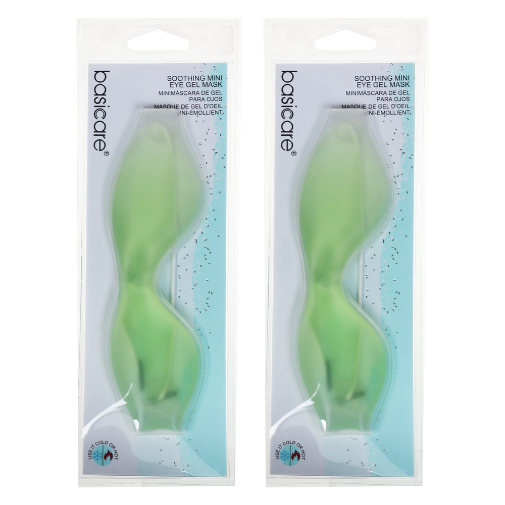 Basicare Hot Cold Eye Gel Mask Reusable Washable BPA Free 2 Pack