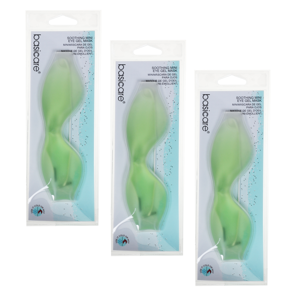Basicare Hot Cold Soothing Eye Gel Mask Reusable Washable Bundle of 3