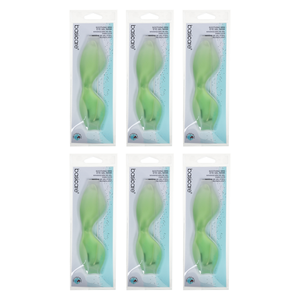 Basicare Hot Cold Eye Gel Mask Bundle of 6 Reusable Washable BPA Free