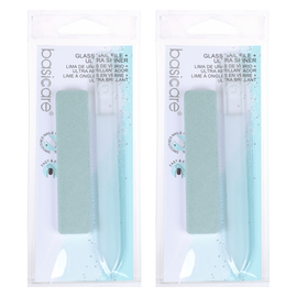 Basicare Glass Nail File Medium Pack of 2 Extra Fine Smooth Edge Professional
