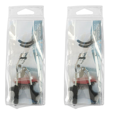 Basicare Euro Eyelash Curler with Spare Rubber Pads Professional x2
