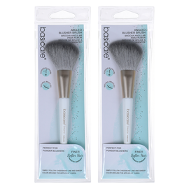 Basicare Angled Blush Brush Natural Bristles Twin Pack for Smooth Blending