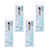 Basicare Angled Eyeshadow Brush Natural Bristles Bundle of 4