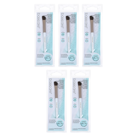 Basicare Angled Eyeshadow Brush 5 Pack Natural Bristles Precision Eye Makeup