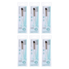 Basicare Angled Eyeshadow Brush Pack of 6 Natural Bristles Precise Makeup