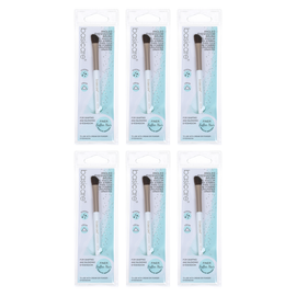 Basicare Angled Eyeshadow Brush Pack of 6 Natural Bristles Precise Makeup
