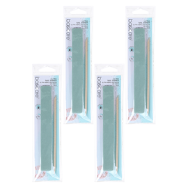 Basicare Ultra Nail Shiner 2 Piece Set Bundle of 4 Nail Shiner and Cuticle Stick