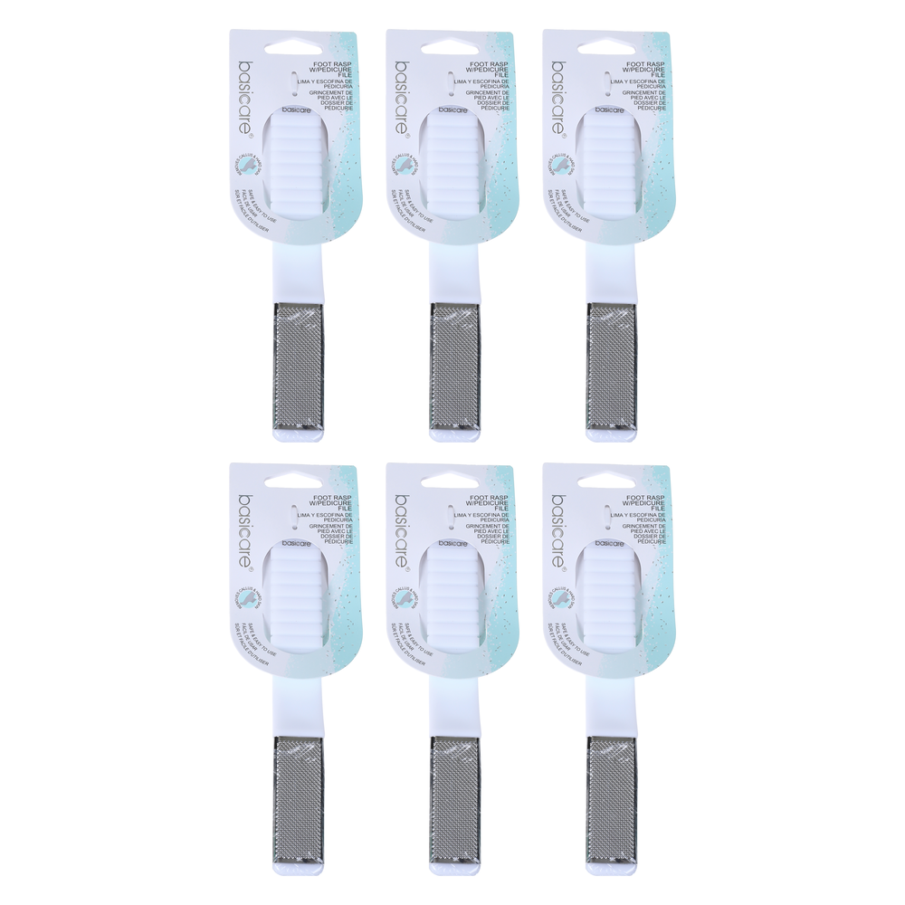Basicare Foot Rasp Pedicure File Bundle 6 Pack Callus Remover