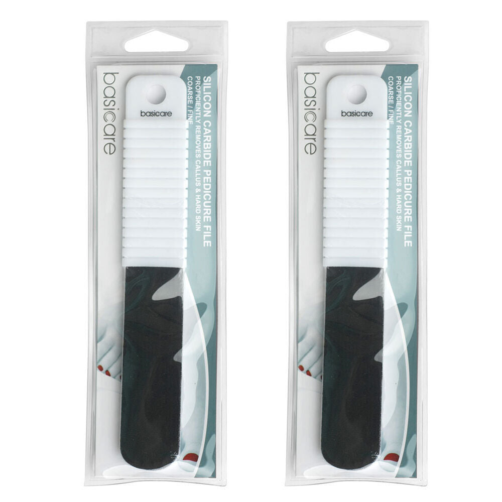 Basicare Silicone Carbide Pedicure File Pack of 2 for Callus Skin Removal
