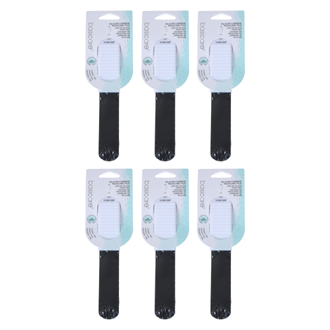Basicare Silicone Carbide Pedicure File 6 Pack Bundle for Callus Removal