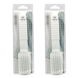 Basicare Pumice Stone Pedicure Brush White x 2 Foot Callus Remover