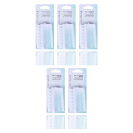 Basicare Nail Cleansing Brush White 8cm Bundle of 5 for Manicure Pedicure