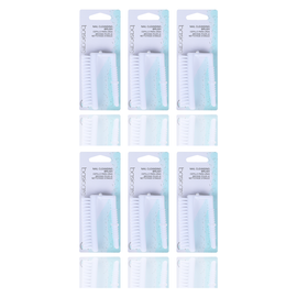 Basicare Nail Cleansing Brush White 8cm Bundle of 6 Manicure Pedicure