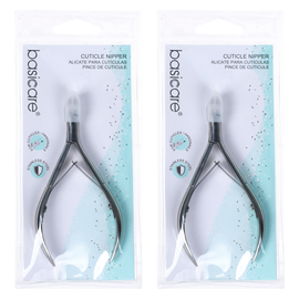 Basicare Cuticle Nipper 4.2 Inch Stainless Steel Manicure Tool Double Spring x2