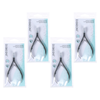 Basicare Cuticle Nipper 4.2 Inch Stainless Steel Manicure Tool Bundle of 4