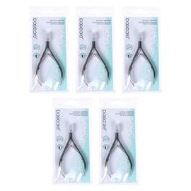 Basicare Cuticle Nipper 4.2 Inch Stainless Steel 5 Pack Manicure Tool