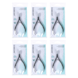 Basicare Cuticle Nipper 4.2 Inch Stainless Steel Manicure Tool Bundle of 6
