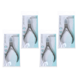 Basicare Toenail Plier 4 Pack 4.7 Inch Stainless Steel Pedicure Tool Bundle