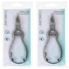 Basicare Toenail Pliers Stainless Steel Pedicure Nail Care Tool Twin Pack