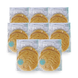 Basicare Natural Cellulose Sponge 7.5cm Gentle Deep Cleansing Face and Body Pack of 8