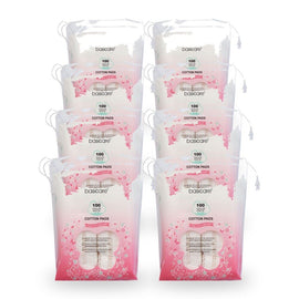 Basicare 100-Piece Thin Cotton Pads Value Pack Pack of 8