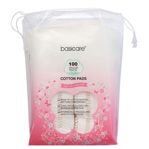 Basicare 100-Piece Thin Cotton Pads Value Pack