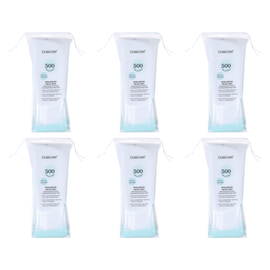 Basicare Bundle of 6 500 Piece Thin Non Woven Facial Pads 3000 Pieces