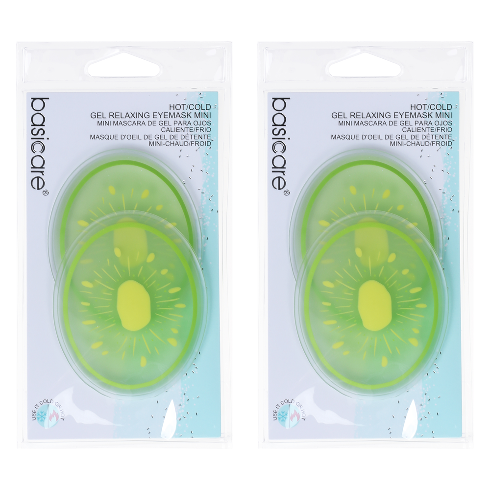 Basicare Hot Cold Eye Gel Mask Mini Cucumber for Tired Puffy Eyes 2 Pack