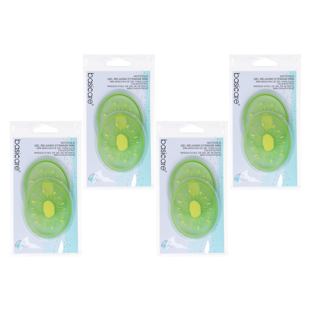 Basicare Hot Cold Soothing Mini Eye Gel Mask Cucumber Bundle of 4