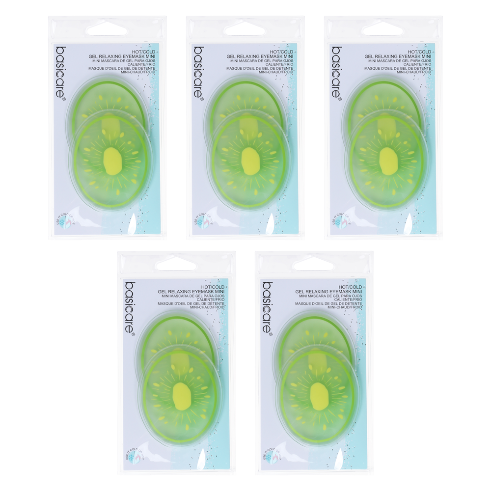 Basicare Hot Cold Soothing Mini Eye Gel Mask Cucumber 5 Pack