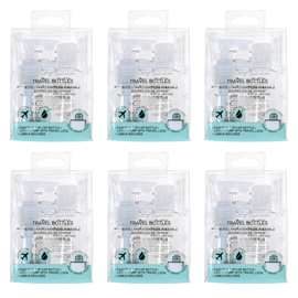 Basicare 2 Piece Travel Bottles 60ml 80ml Refillable Set Bundle of 6