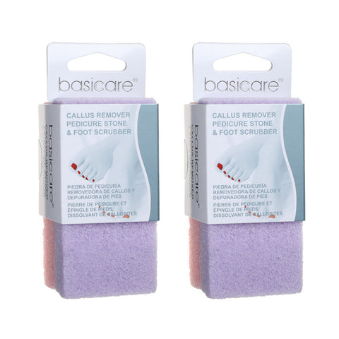 Basicare Pedicure Pumice Stone Foot Care for Smooth Soft Skin Pack of 2