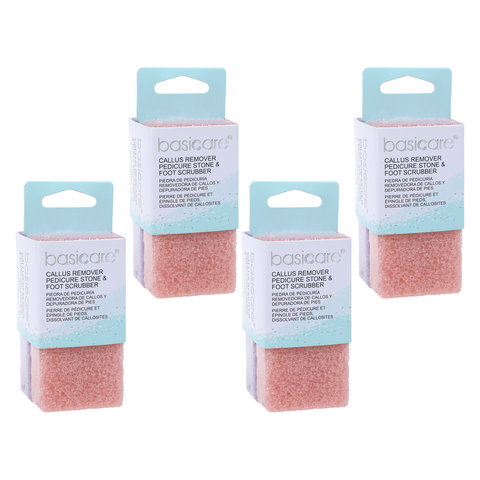 Basicare Pedicure Pumice Stone 4 Pack Foot Care for Smooth Soft Skin