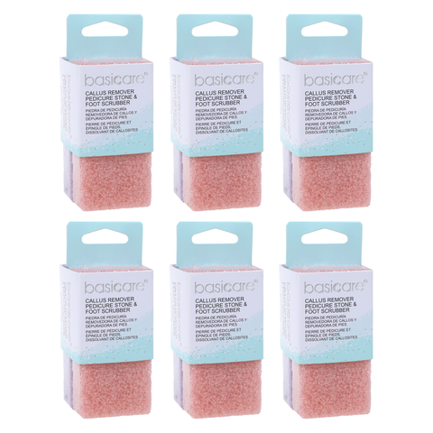 Basicare Pedicure Pumice Stone 6 Pack Foot Care Smooth Soft Skin
