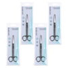 Basicare Stainless Steel Surgical Scissors Blunt and Sharp Blades Bundle of 4