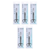 Basicare Stainless Steel Surgical Scissors Blunt and Sharp Bundle of 5