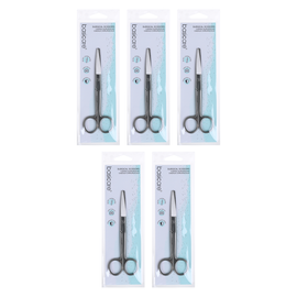 Basicare Stainless Steel Surgical Scissors Blunt and Sharp Bundle of 5