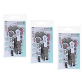 Basicare Baby Nail Kit Bundle of 3 3 Piece Clipper File Scissors