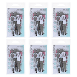 Basicare Baby Nail Kit 3 Piece Bundle of 6 Baby Clipper File Scissors