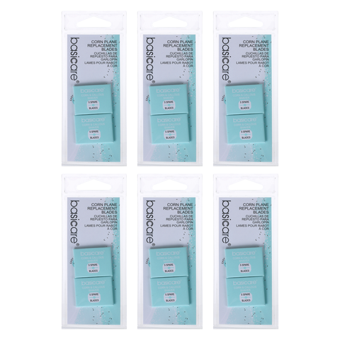 Basicare Cornplane Replacement Blades Bundle of 6 for Callus Corn Removal