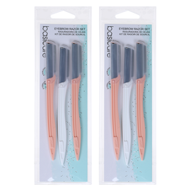 Basicare Eyebrow Razor Precision Grooming 3 Pack for Smooth Brow Shaping x 2