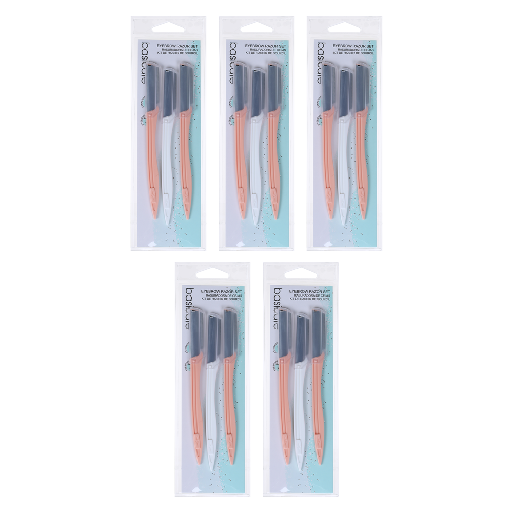 Basicare Eyebrow Razor Precision Grooming 5 Pack Smooth Brow Shaping