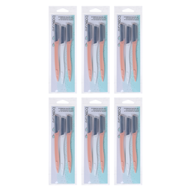 Basicare Eyebrow Razor Precision Grooming Bundle 6 Pack Smooth Brow Shaping