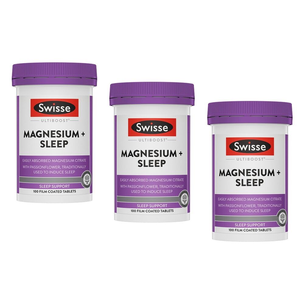 Swisse Ultiboost Magnesium + Sleep 100 Tablets Pack of 3