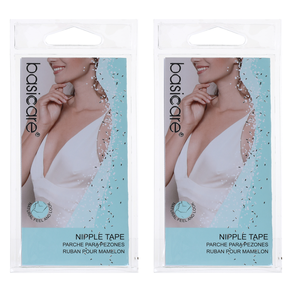 Basicare Nipple Tape 5 Pairs Bundle of 2 Natural Invisible Breast Covers