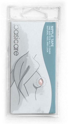 Basicare Nipple Tape 5 Pairs Natural Invisible Breast Covers One Size