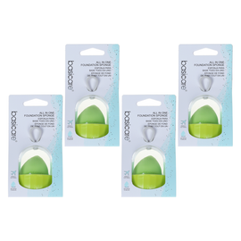 Basicare 4 Pack All In One Foundation Sponge Green Makeup Applicator