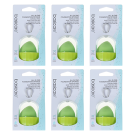 Basicare All In One Foundation Sponge Green Bundle of 6 Blending Sponges