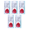 Basicare All In One Foundation Sponge Dark Pink Makeup Applicator Bundle of 5