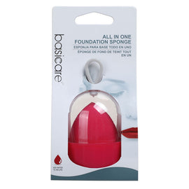 Basicare All In One Foundation Sponge Dark Pink Makeup Applicator Tool